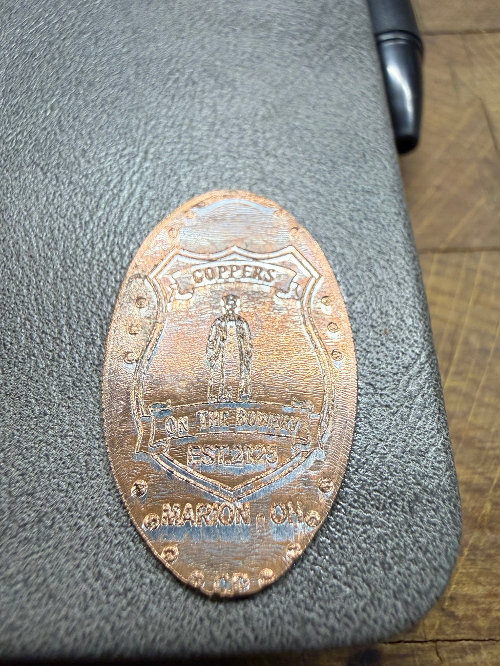 COPPERS ON THE BOWERY INSPECTED JOURNAL: Engraved Leatherette Journal