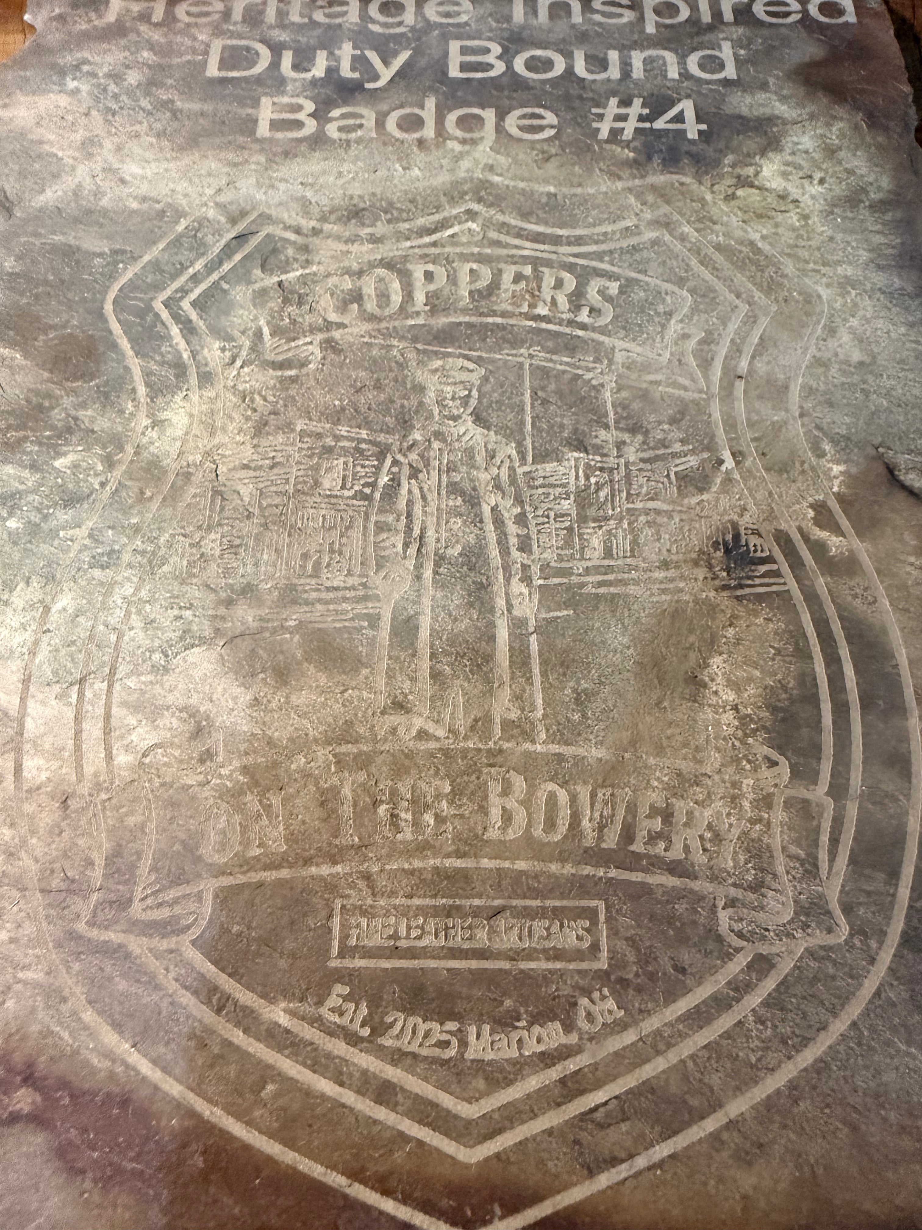 THE COLD CASE: Engraved Historical Roof Slate