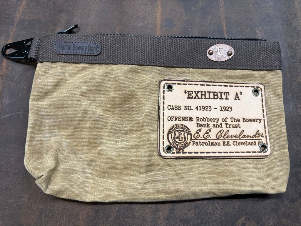 EXHIBIT A - The "Evidence Tag": Waxed Canvas Utility Bag