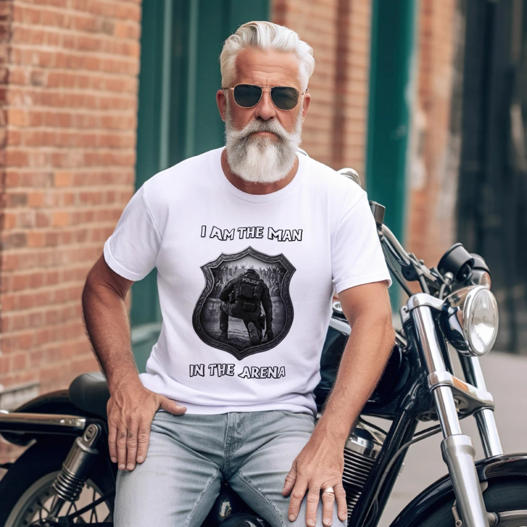 Coppers On The Bowery Guardian Ethos Series "Man In The Arena" T-Shirt