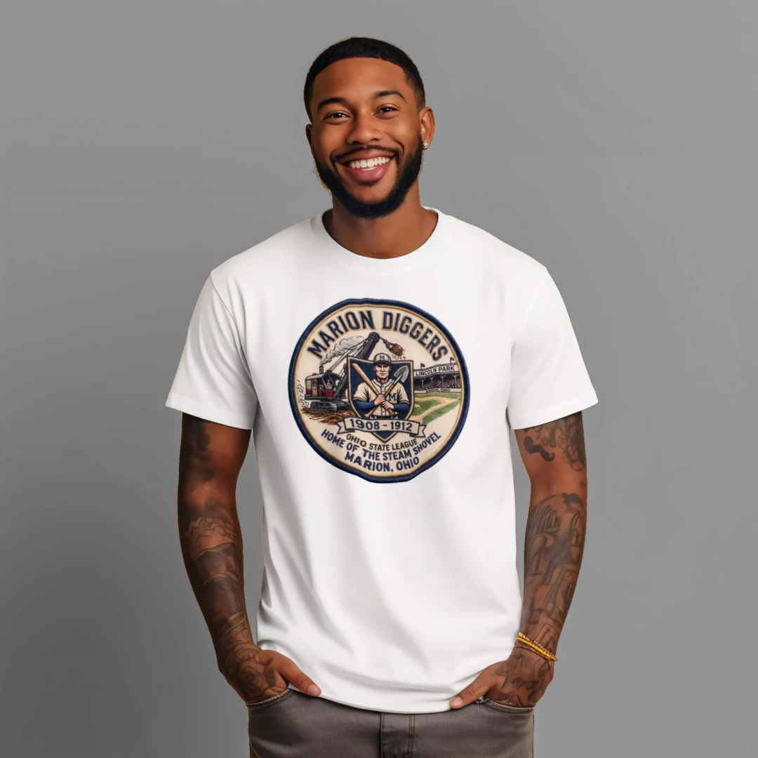 Coppers On The Bowery- Ghosts of the Diamond Series "Marion Diggers Baseball" T Shirt