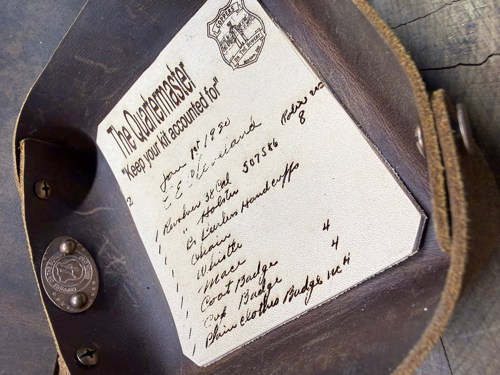 THE QUARTERMASTER: 1930 Patrolman’s Inventory Leather Valet