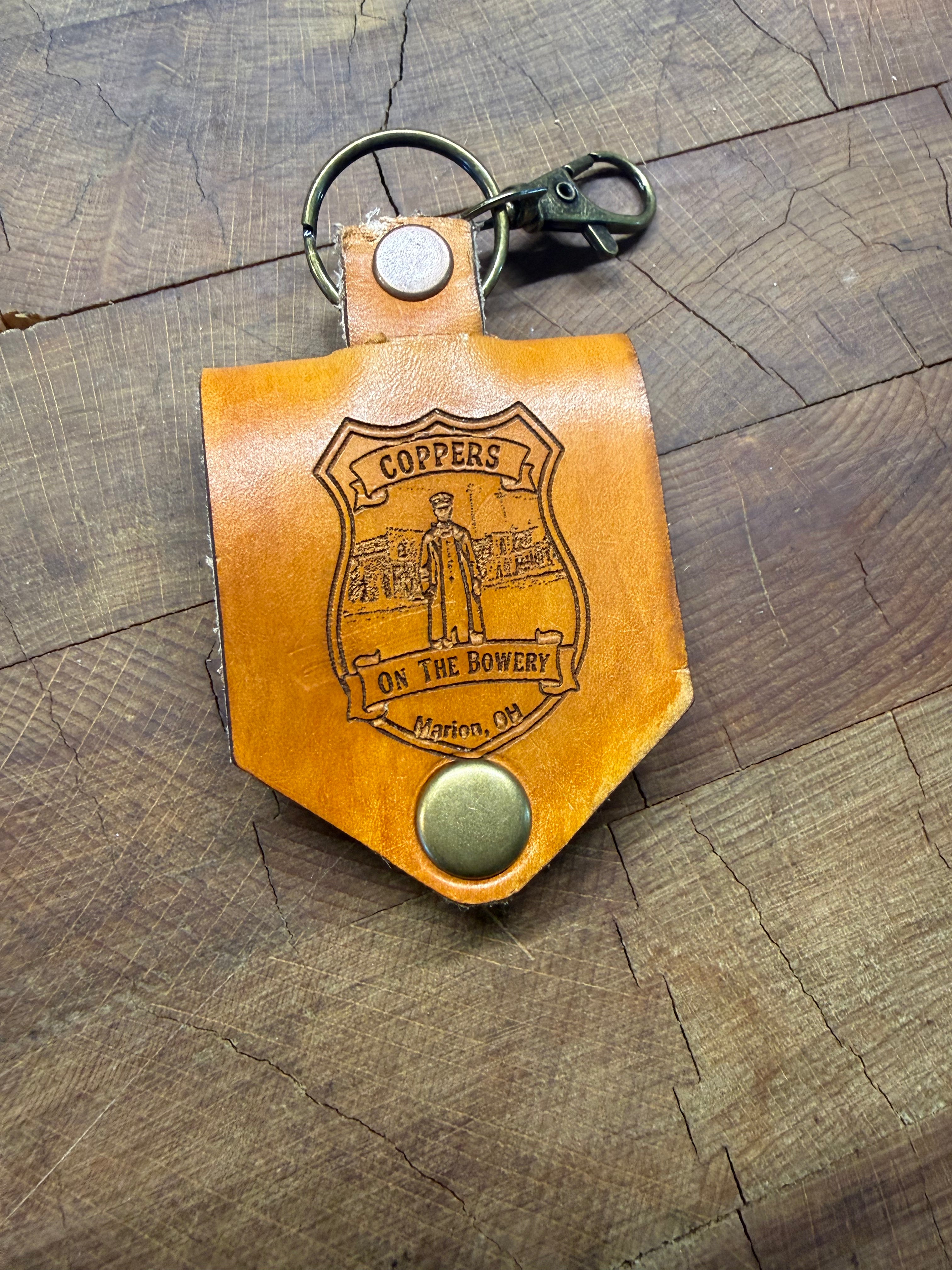 THE LOCKBOX: Personalized Leather & Wood Key Fob