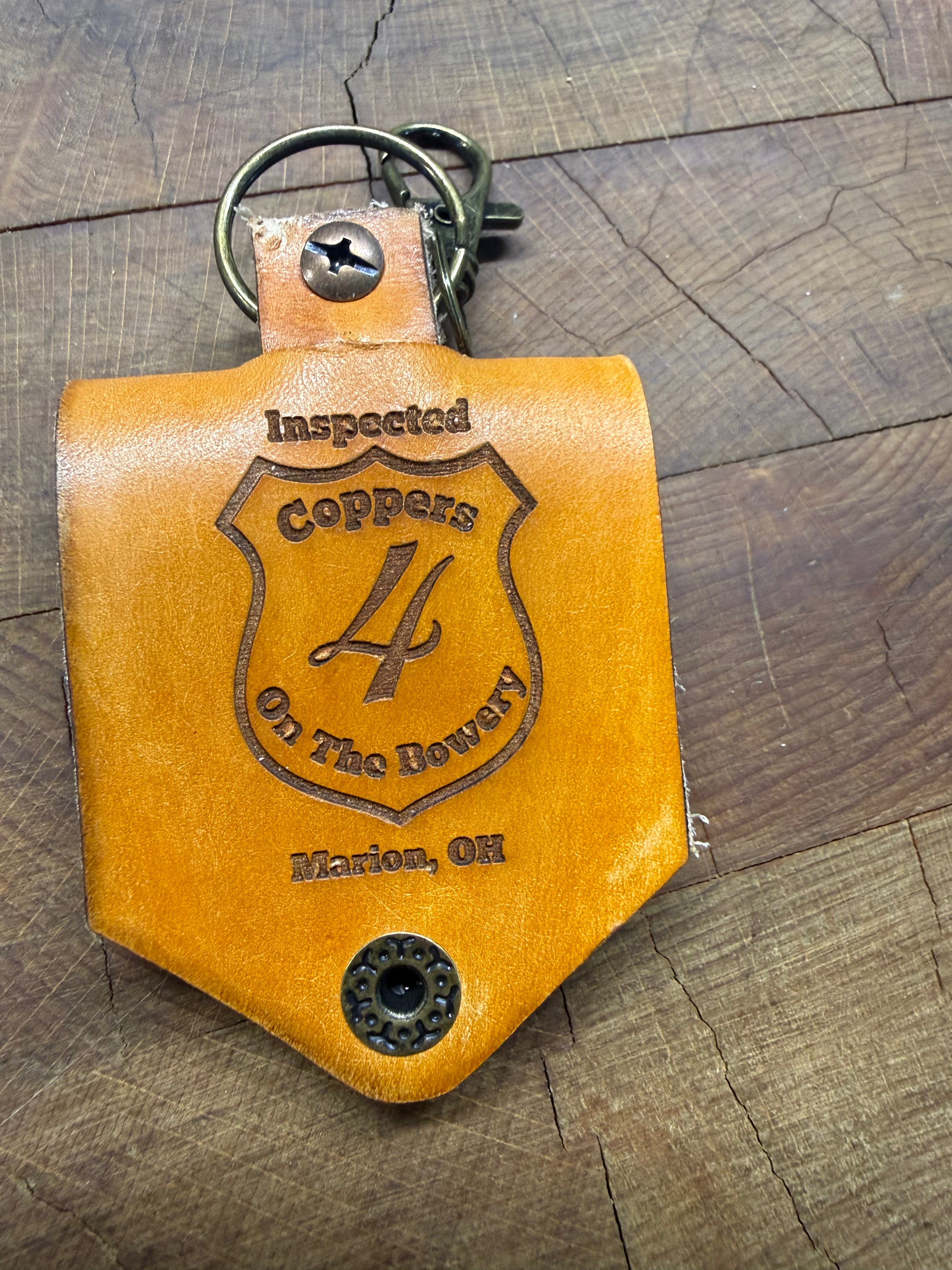 THE LOCKBOX: Personalized Leather & Wood Key Fob