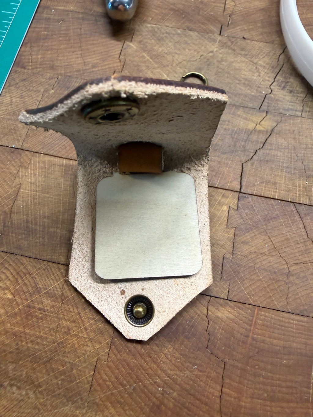 THE LOCKBOX: Personalized Leather & Wood Key Fob