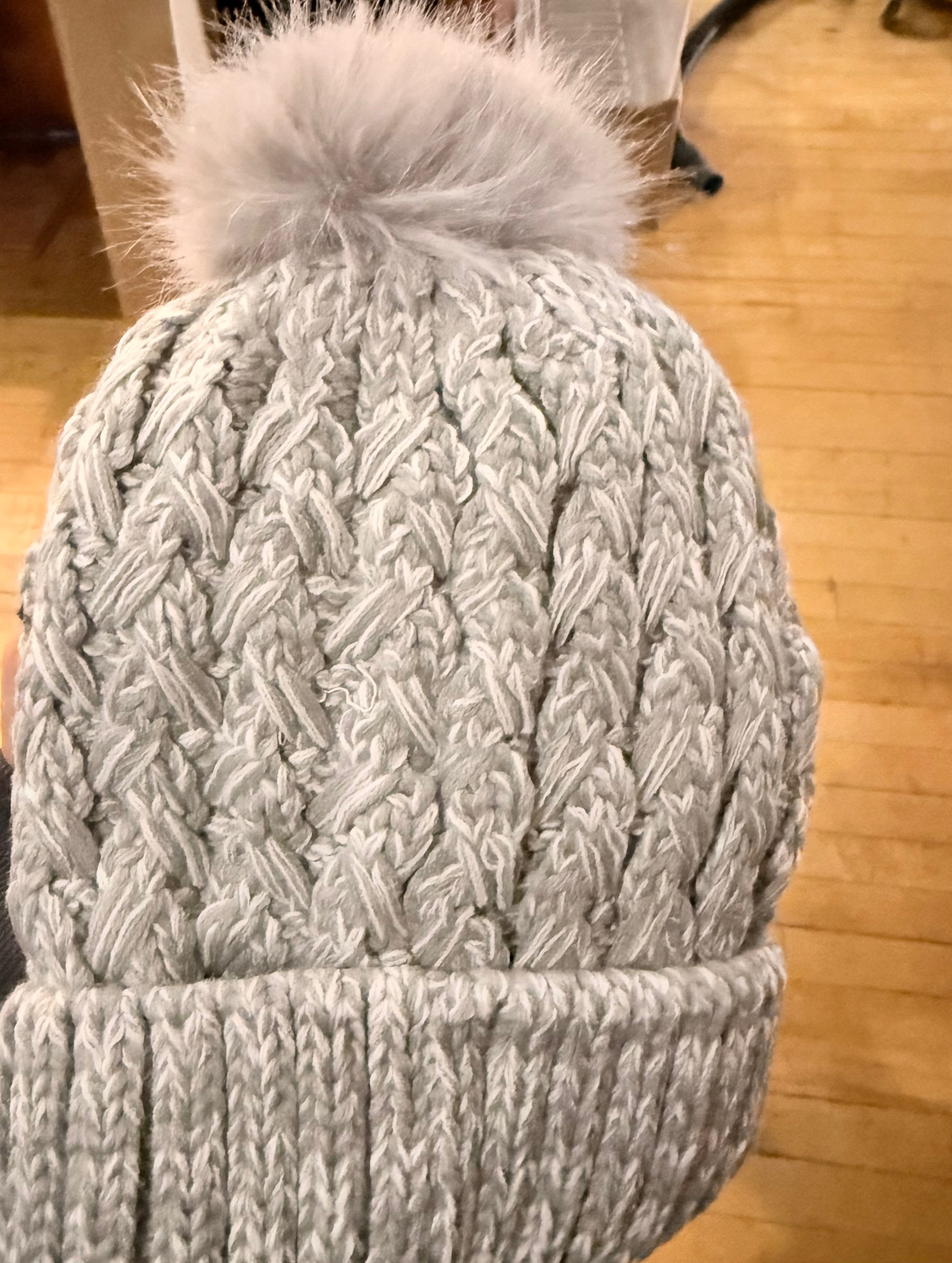 THE NIGHT WATCH: Pompom Beanie w/ Reversible Leather Patch