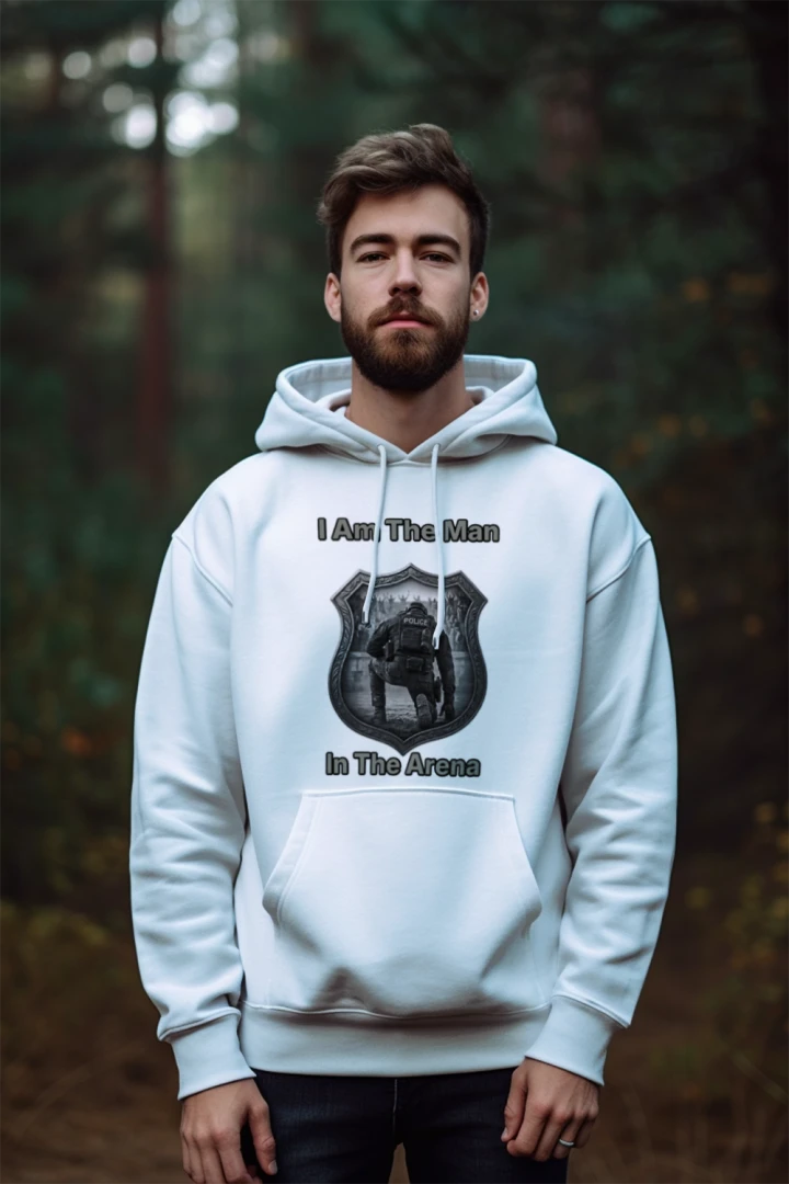 Coppers On The Bowery Guardian Ethos Series "I Am The Man In The Arena" Men's Hoodie